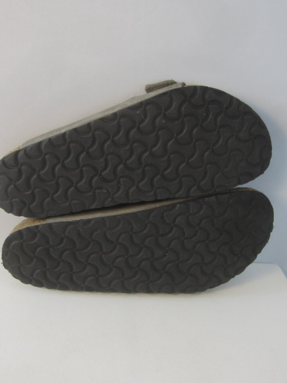 Birkenstock Arizona Unisex 42 Medium Gray Leather Double Strap Sandals Men - Picture 7 of 11